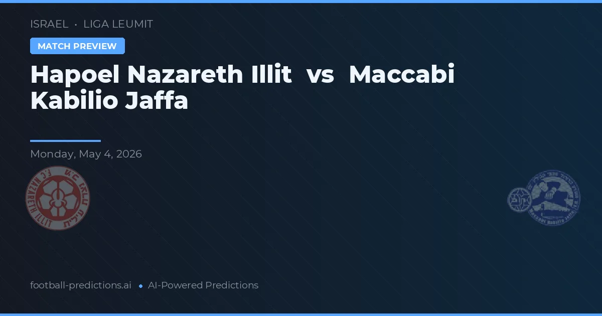 Maccabi Kabilio Jaffa vs Hapoel Nazareth Illit — match prediction & preview