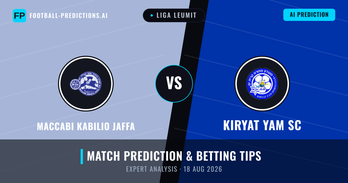 Maccabi Kabilio Jaffa vs Kiryat Yam SC — match prediction & preview
