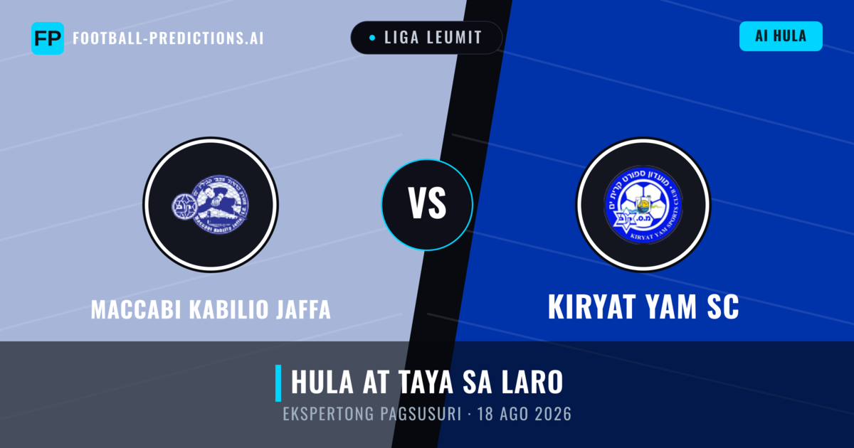 Maccabi Kabilio Jaffa vs Kiryat Yam SC — hula at preview ng laban