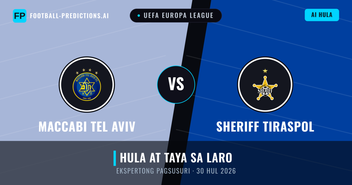 Maccabi Tel Aviv vs Sheriff Tiraspol — hula at preview ng laban