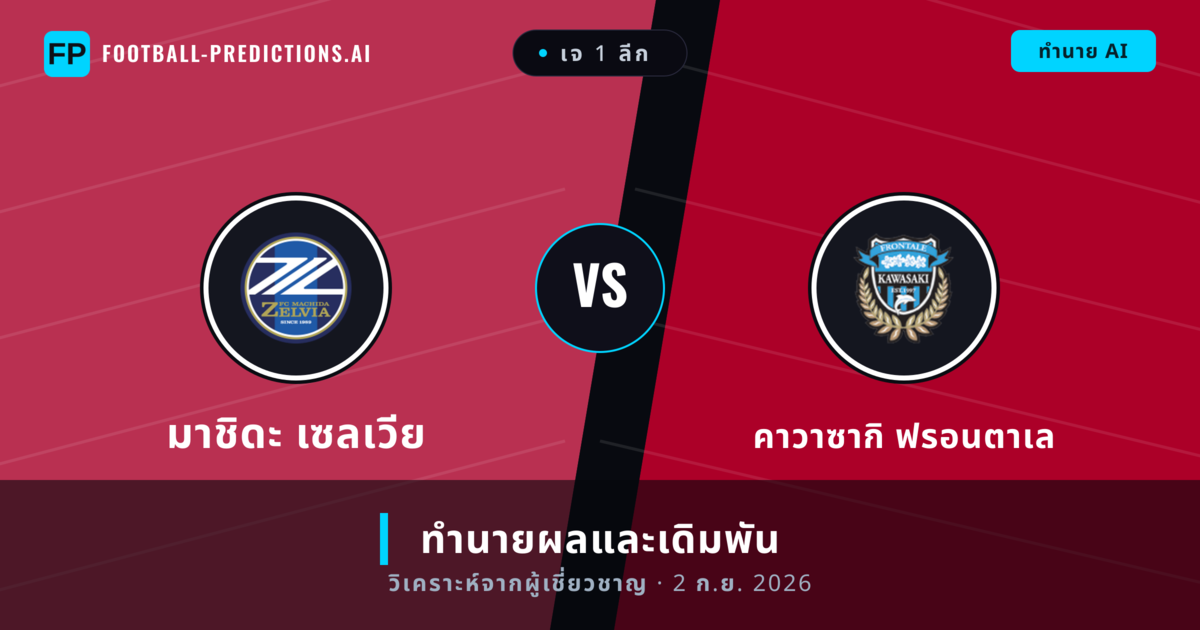 มาชิดะ เซลเวีย พบ คาวาซากิ ฟรอนตาเล — ทำนายผลและพรีวิวการแข่งขัน