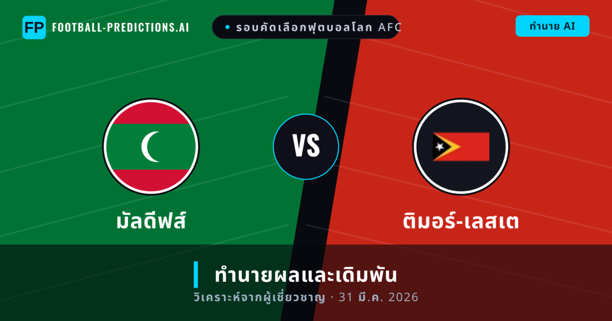 มัลดีฟส์ พบ ติมอร์-เลสเต — ทำนายผลและพรีวิวการแข่งขัน