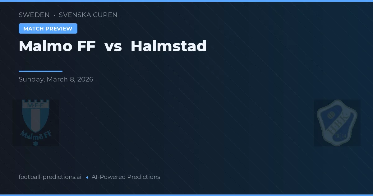 Malmö FF vs Halmstad — Prognose und Spielvorschau