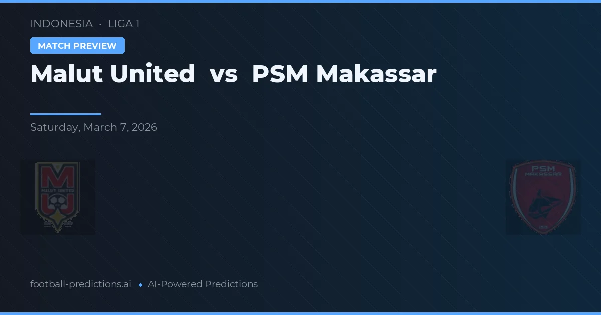 Malut United vs PSM Makassar — match prediction & preview