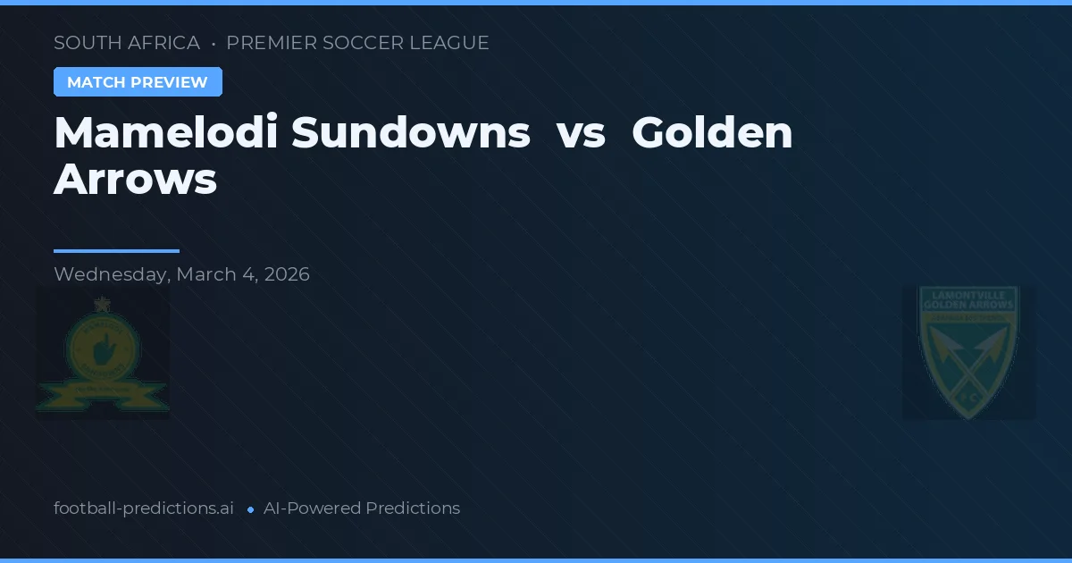 Mamelodi Sundowns vs Aurores Dorées — pronostic et avant-match