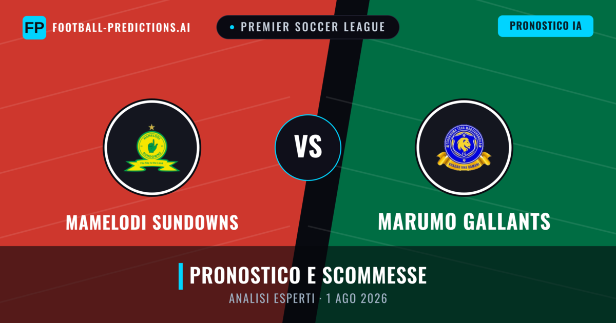 Mamelodi Sundowns vs Marumo Gallants — pronostico e anteprima del match