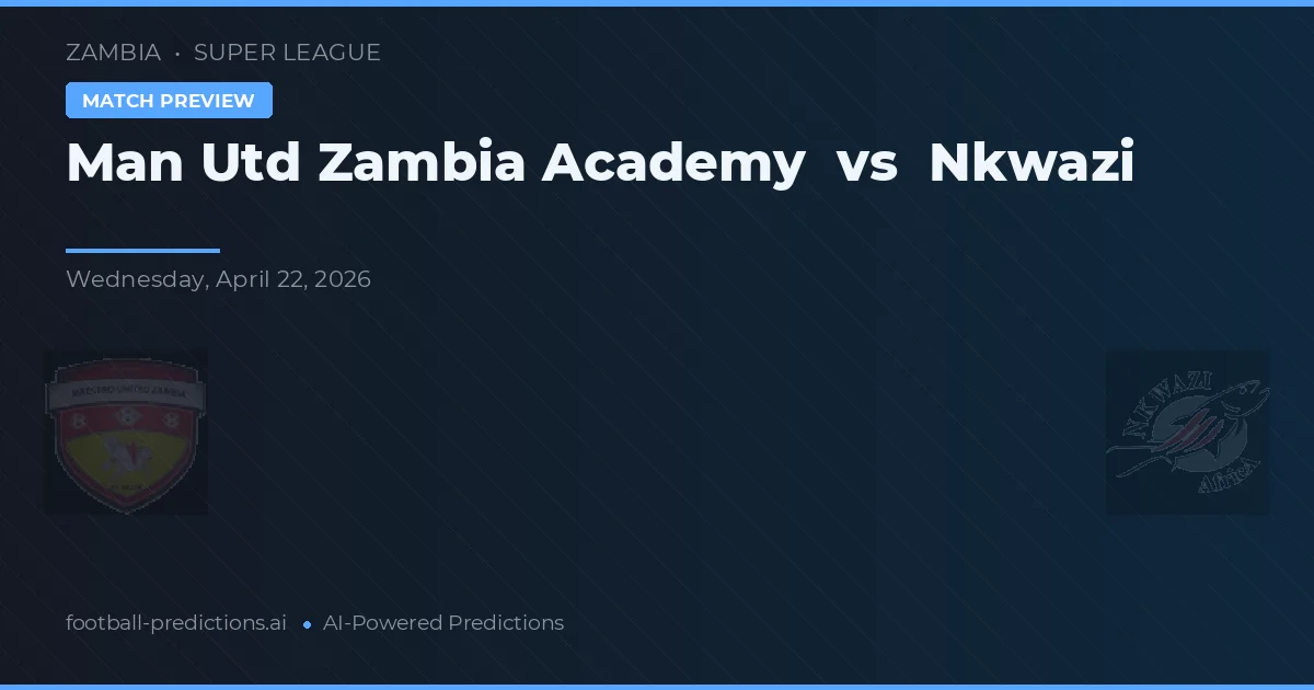 Akademi Man Utd Zambia vs Nkwazi — prediksi dan pratinjau pertandingan