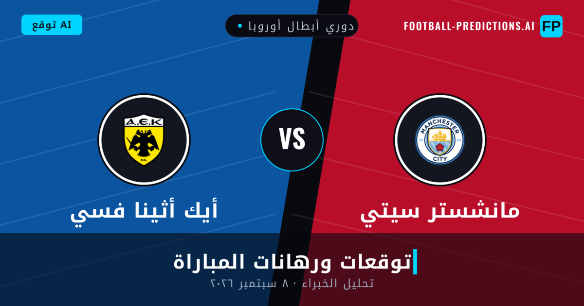 مانشستر سيتي ضد أيك أثينا فسي — توقعات ومعاينة المباراة