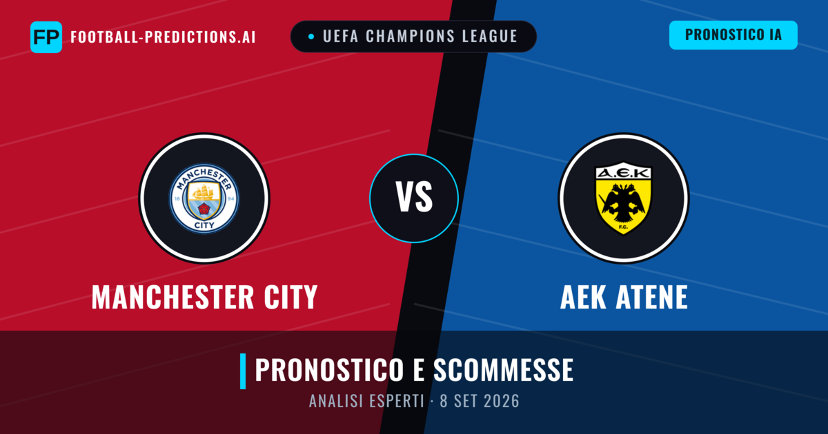 Manchester City vs AEK Atene — pronostico e anteprima del match