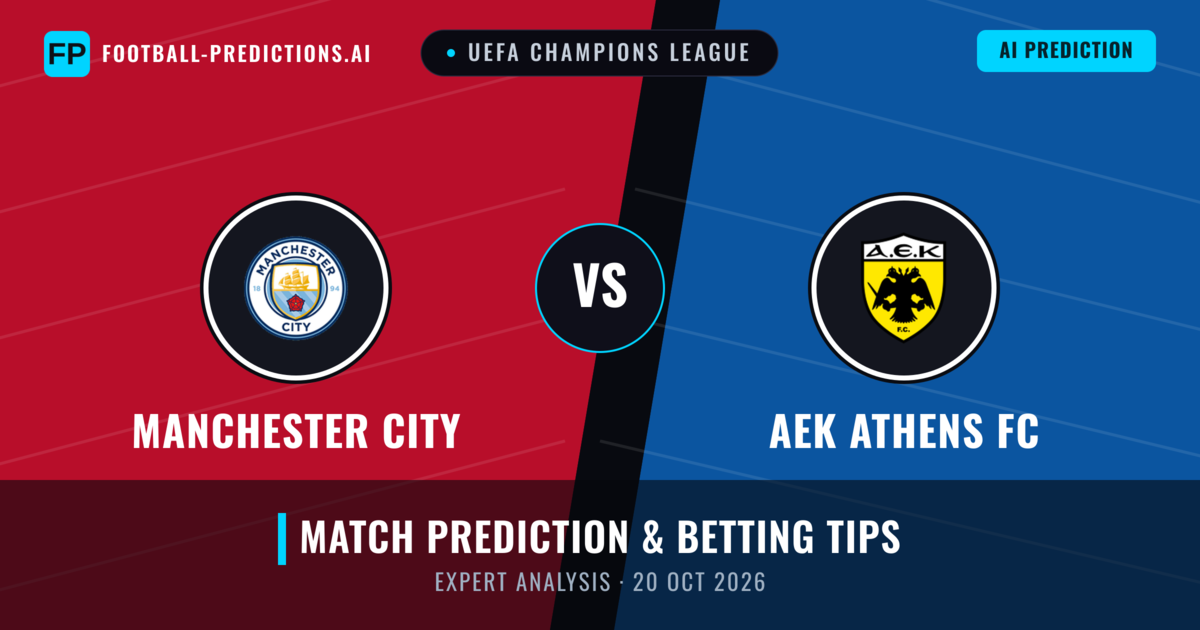 Manchester City vs AEK Athens FC — match prediction & preview