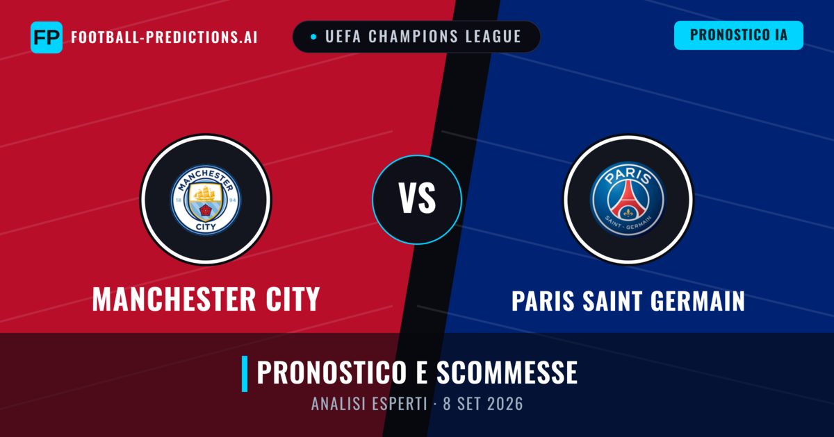 Manchester City vs Paris Saint Germain — pronostico e anteprima del match