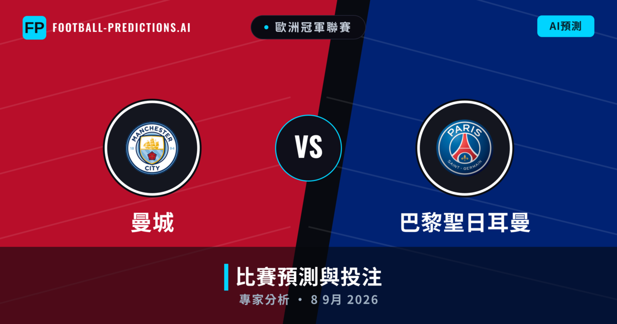 曼城 vs 巴黎聖日耳曼 — 比赛预测和前瞻