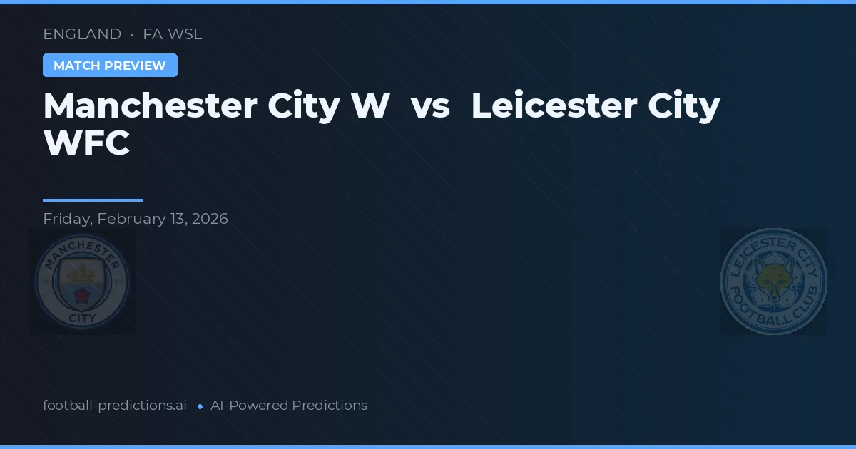 Manchester City W vs Leciester City WFC — dự đoán và xem trước trận đấu