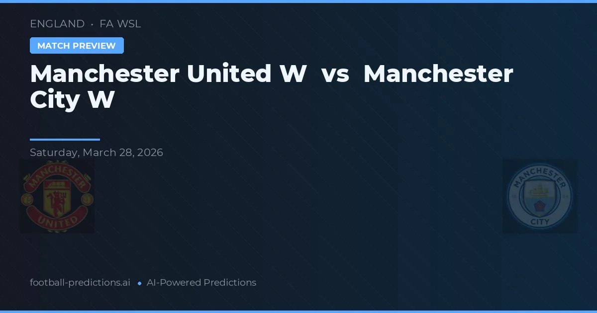 Manchester United W vs Manchester City W — pronostico e anteprima del match
