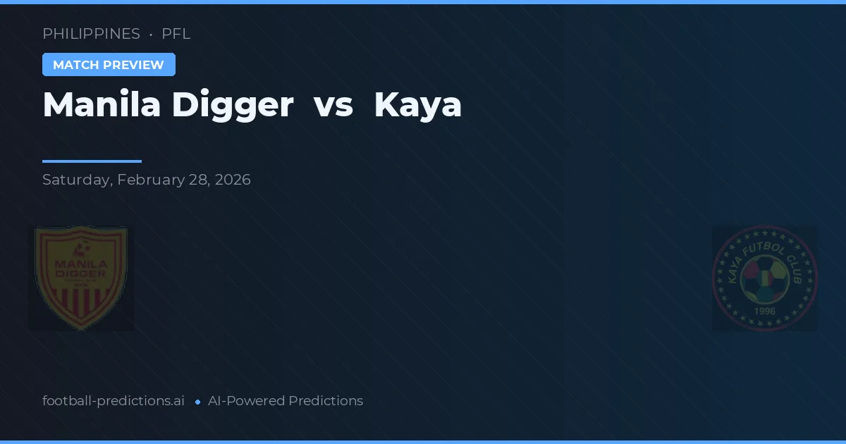 Manila Digger vs Kaya — hula at preview ng laban