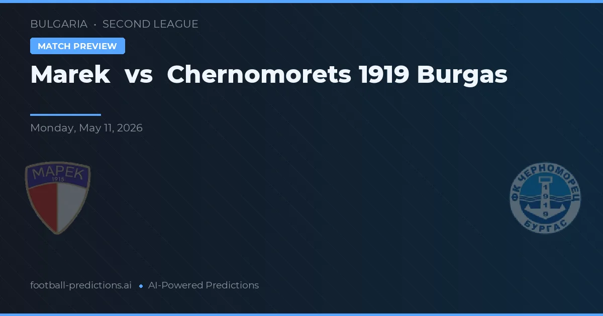 มาริค พบ เชอร์โนมอเรตส์ 1919 บูร์กัส — ทำนายผลและพรีวิวการแข่งขัน