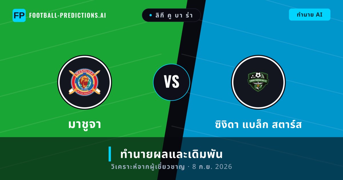 มาชูจา พบ ซิงิดา แบล็ก สตาร์ส — ทำนายผลและพรีวิวการแข่งขัน