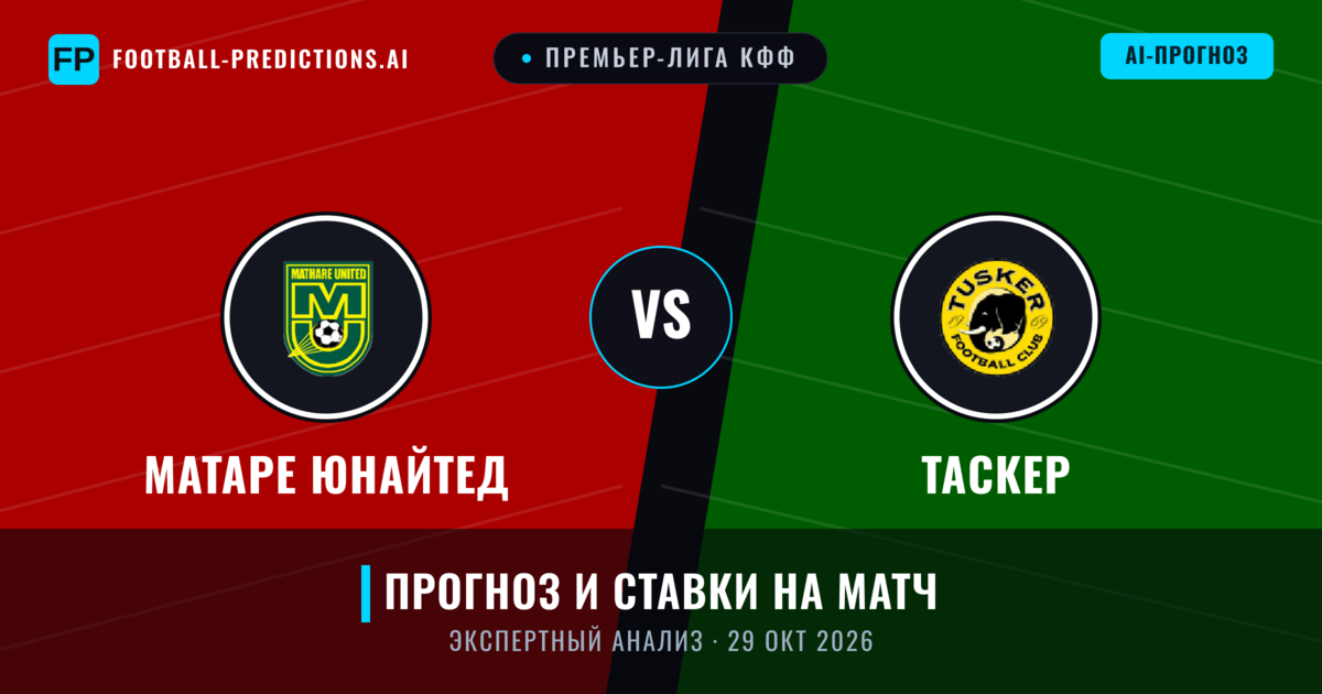 Матаре Юнайтед – Таскер — прогноз и превью матча