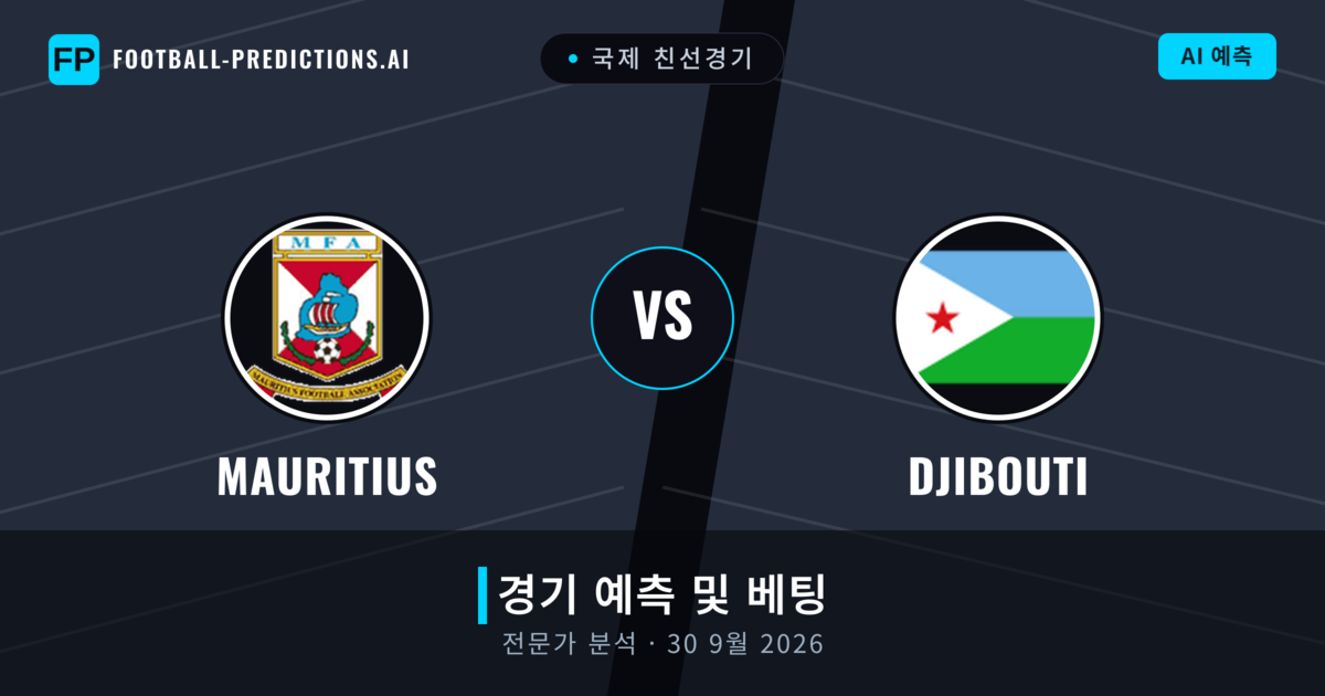 Mauritius 대 Djibouti — 경기 예측 및 프리뷰