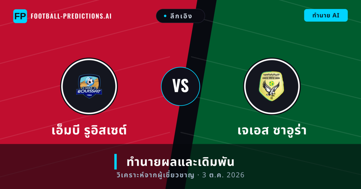 เอ็มบี รูอิสเซต์ พบ เจเอส ซาอูร่า — ทำนายผลและพรีวิวการแข่งขัน