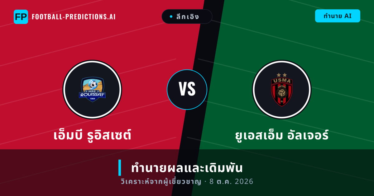 เอ็มบี รูอิสเซต์ พบ ยูเอสเอ็ม อัลเจอร์ — ทำนายผลและพรีวิวการแข่งขัน