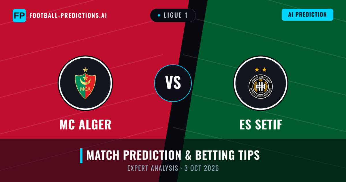 MC Alger vs ES Setif — match prediction & preview