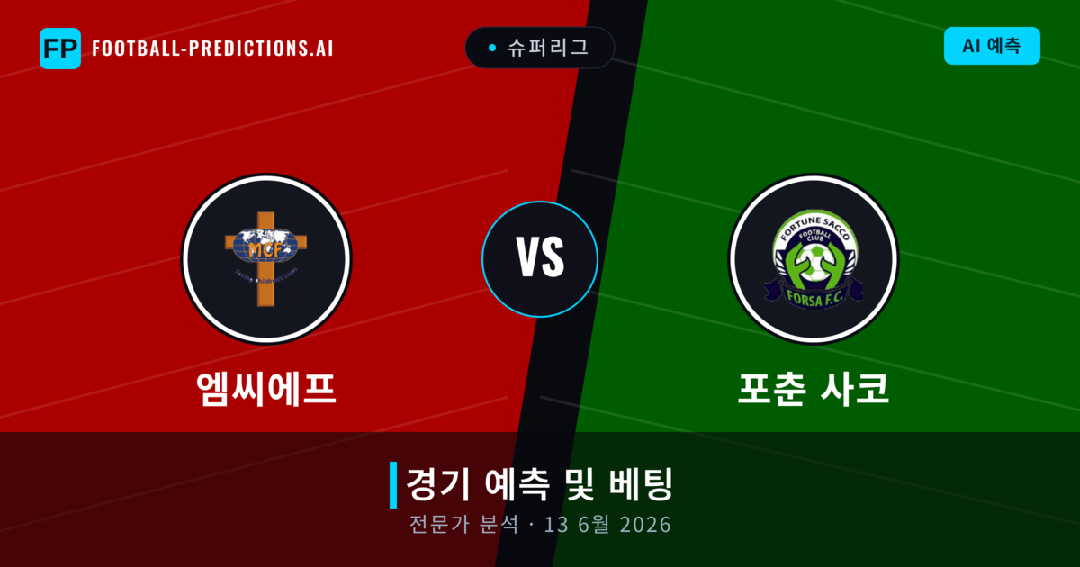 엠씨에프 대 포춘 사코 — 경기 예측 및 프리뷰