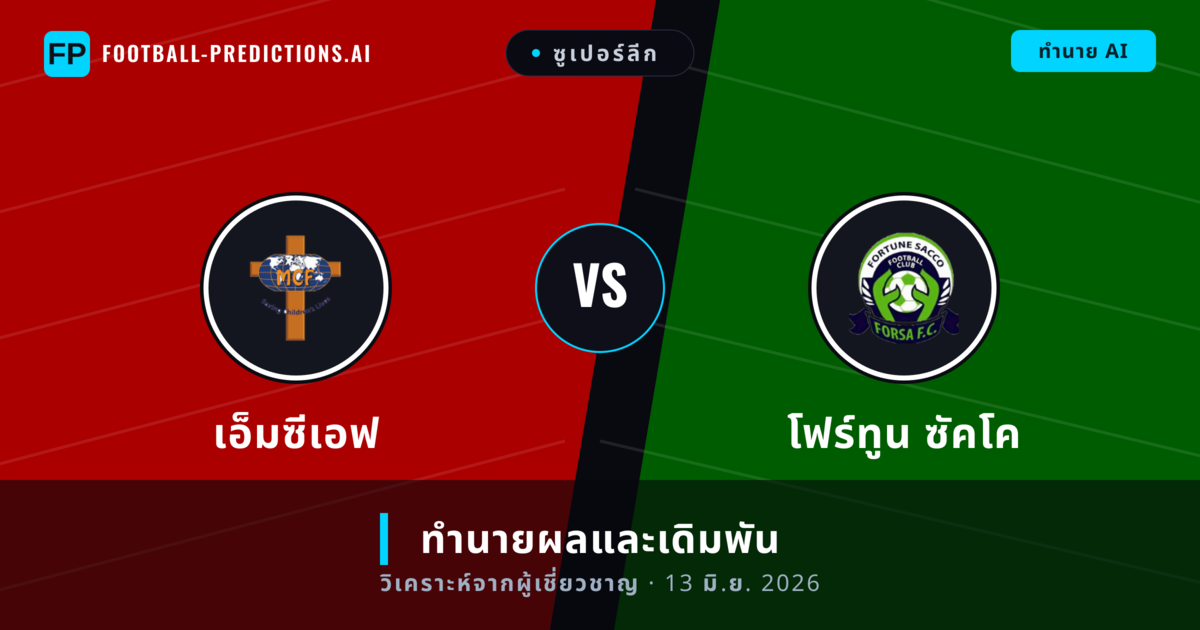 เอ็มซีเอฟ พบ โฟร์ทูน ซัคโค — ทำนายผลและพรีวิวการแข่งขัน