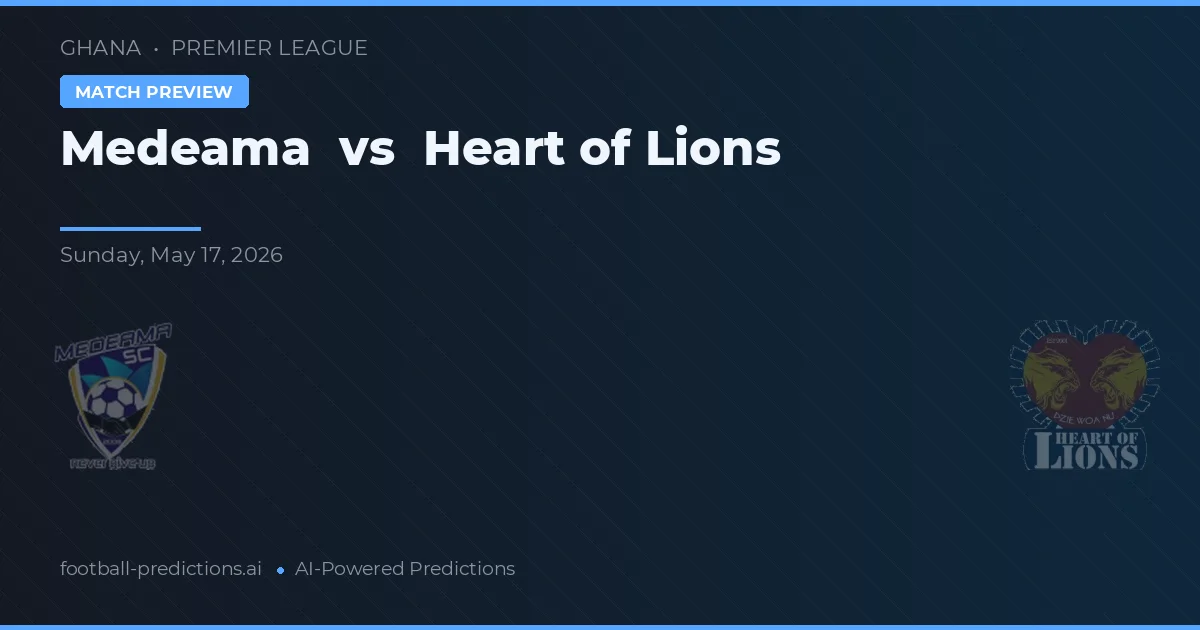 Medeama vs Hati Singa — prediksi dan pratinjau pertandingan