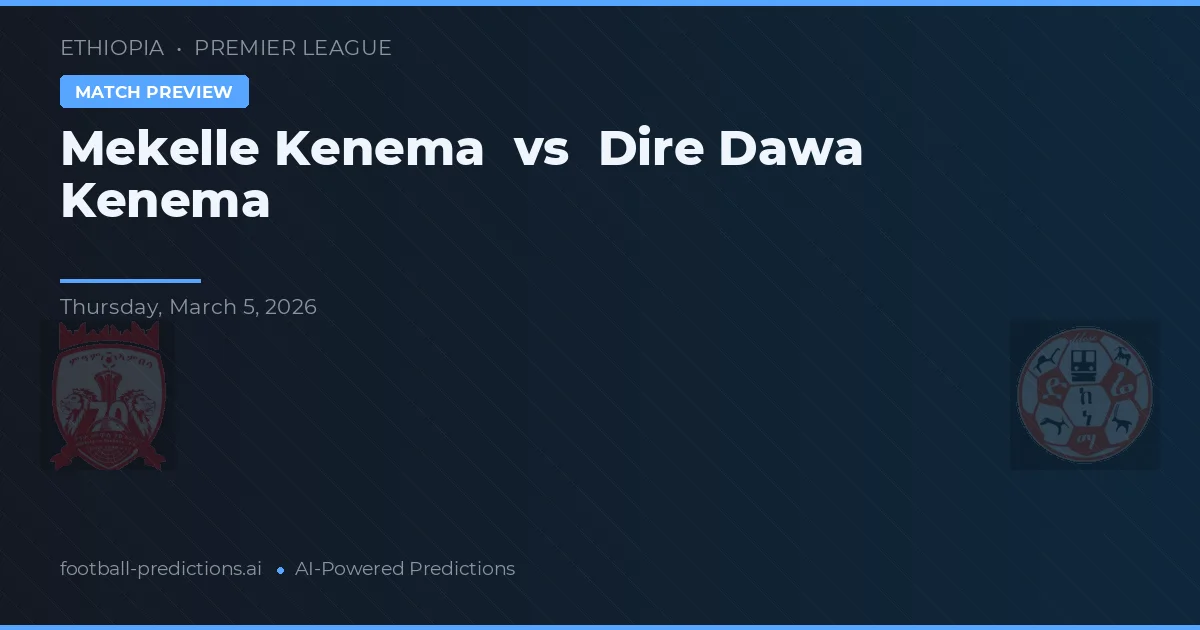 Mekelle Kenema vs Dire Dawa Kenema — pronostico e anteprima del match