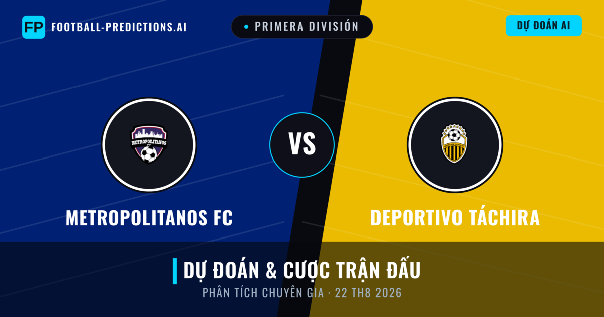 Metropolitanos FC vs Deportivo Táchira — dự đoán và xem trước trận đấu