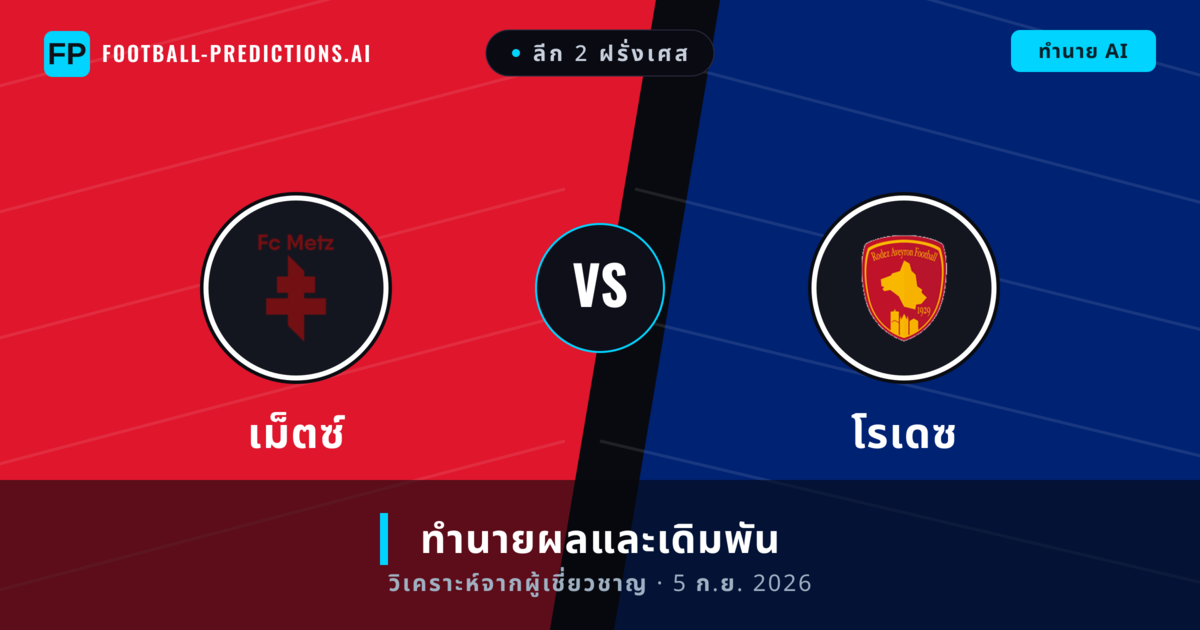 เม็ตซ์ พบ โรเดซ — ทำนายผลและพรีวิวการแข่งขัน