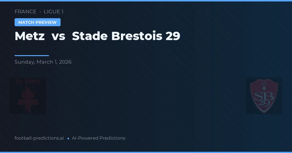 Metz vs Stade Brestois 29 — dự đoán và xem trước trận đấu