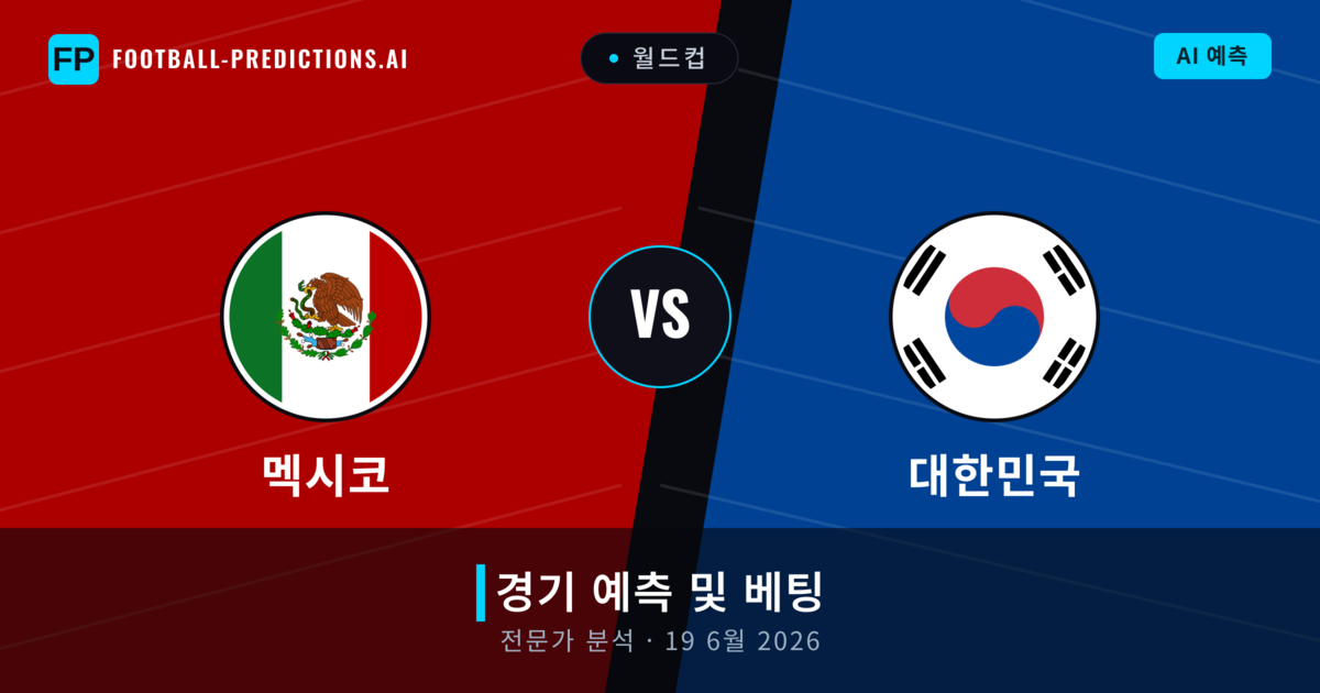 멕시코 대 대한민국 — 경기 예측 및 프리뷰
