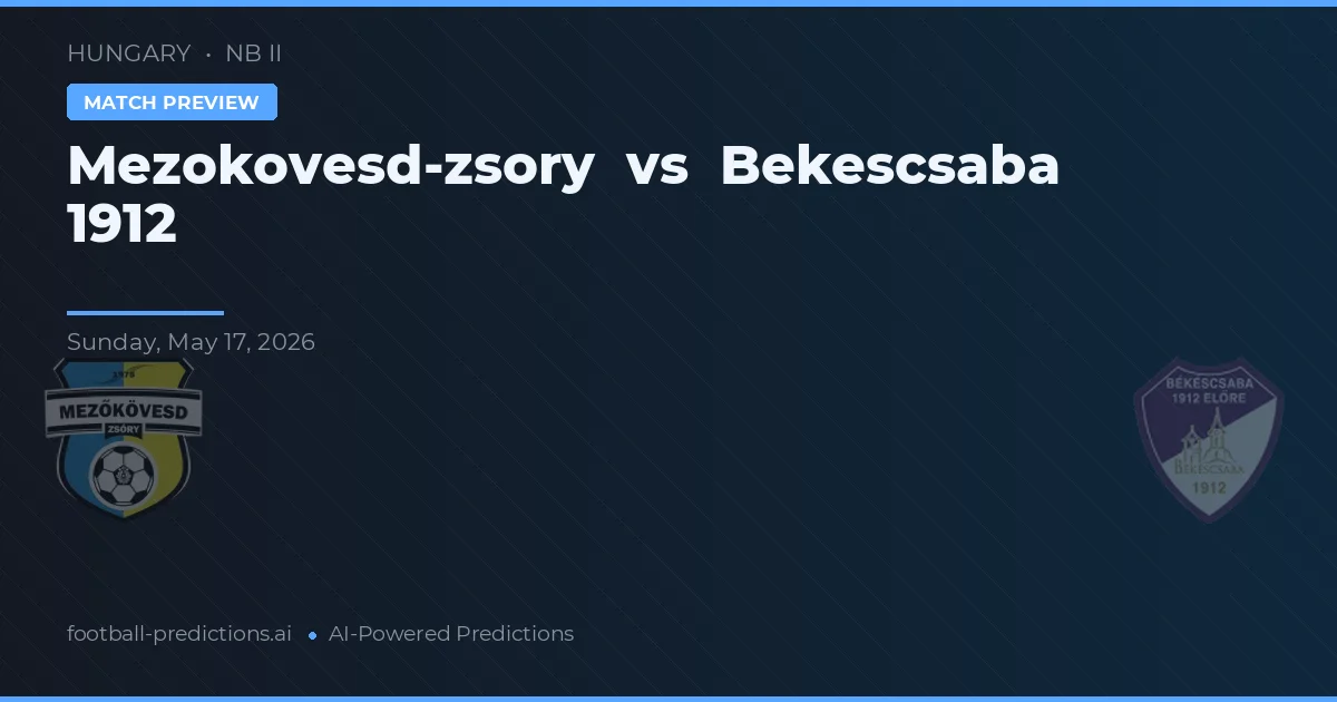 Mezőkövesd-Zsóry vs Békéscsaba 1912 — pronostico e anteprima del match
