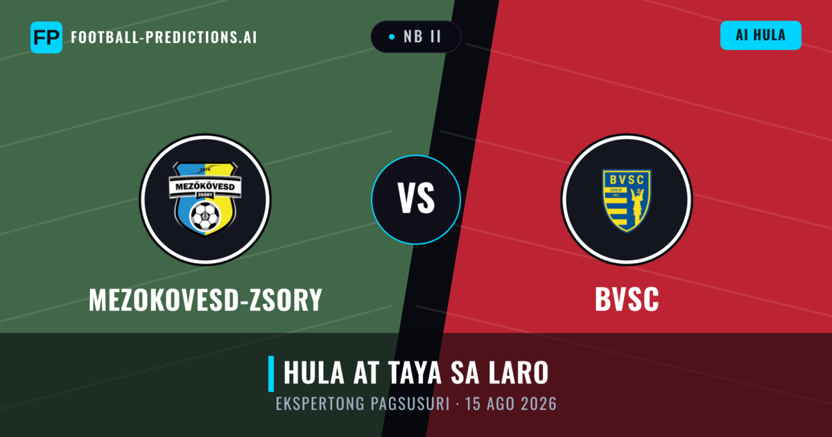 Mezokovesd-Zsory vs BVSC — hula at preview ng laban