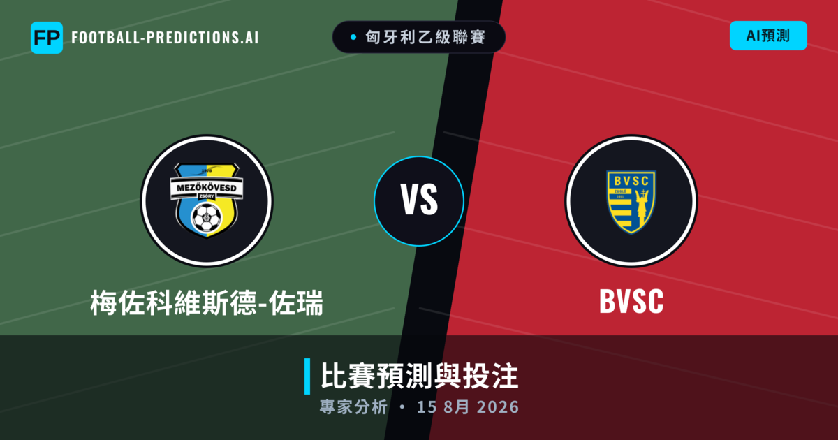 梅佐科維斯德-佐瑞 vs BVSC — 比赛预测和前瞻