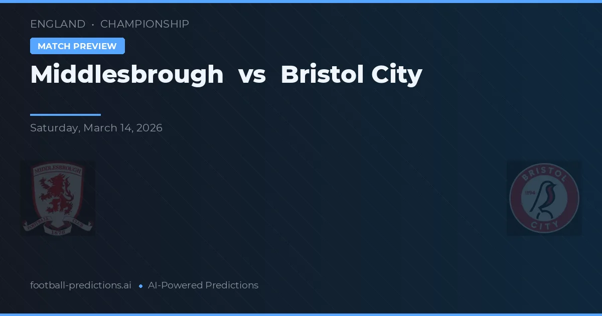 Middlesbrough vs Bristol City — hula at preview ng laban