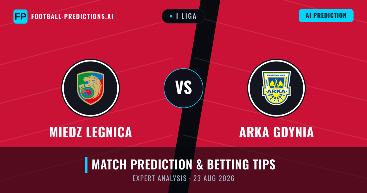 Miedz Legnica vs Arka Gdynia — match prediction & preview
