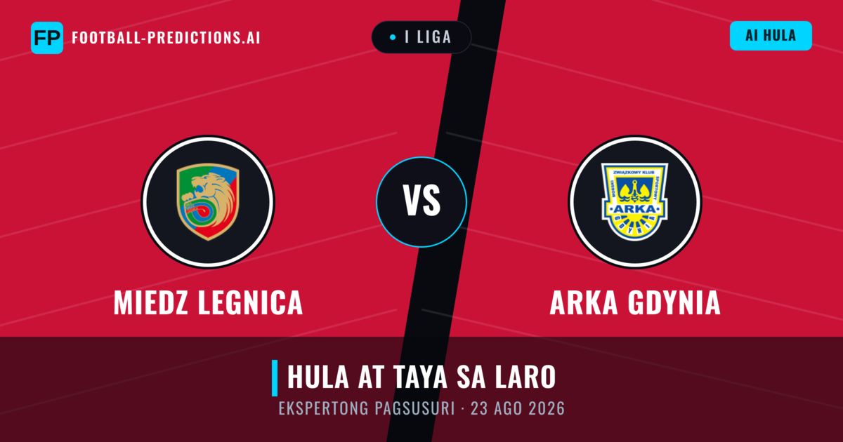 Miedz Legnica vs Arka Gdynia — hula at preview ng laban