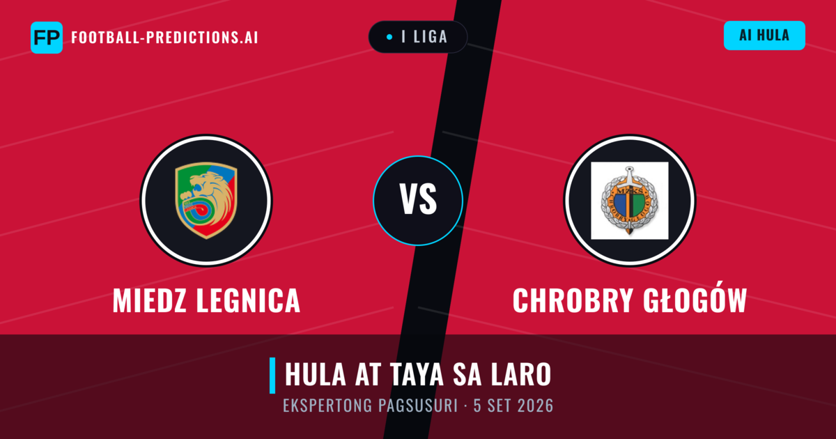 Miedz Legnica vs Chrobry Głogów — hula at preview ng laban