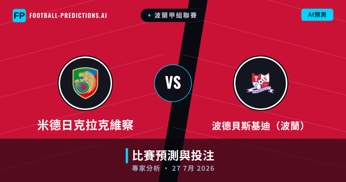 米德日克拉克維察 vs 波德貝斯基迪(波蘭) — 比赛预测和前瞻