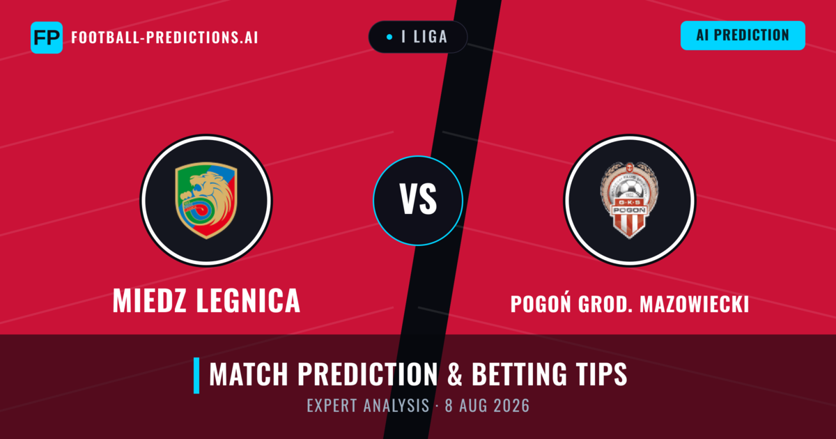 Miedz Legnica vs Pogoń Grod. Mazowiecki — match prediction & preview