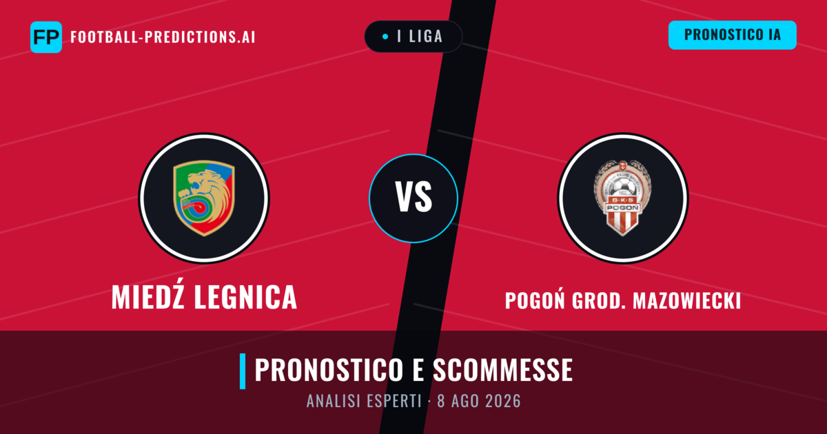 Miedź Legnica vs Pogoń Grod. Mazowiecki — pronostico e anteprima del match