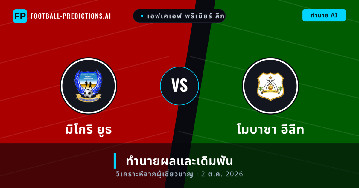 มิโกริ ยูธ พบ โมบาซา อีลีท — ทำนายผลและพรีวิวการแข่งขัน