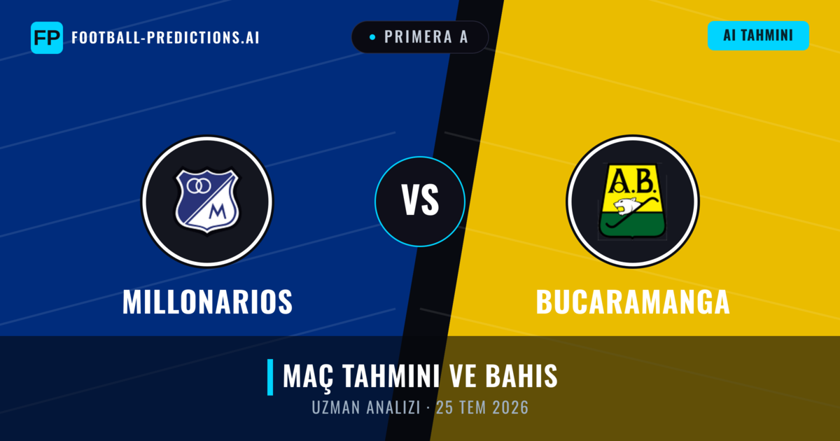 Millonarios - Bucaramanga — maç tahmini ve önizleme