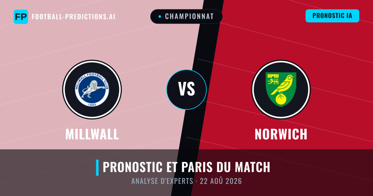 Millwall vs Norwich — pronostic et avant-match