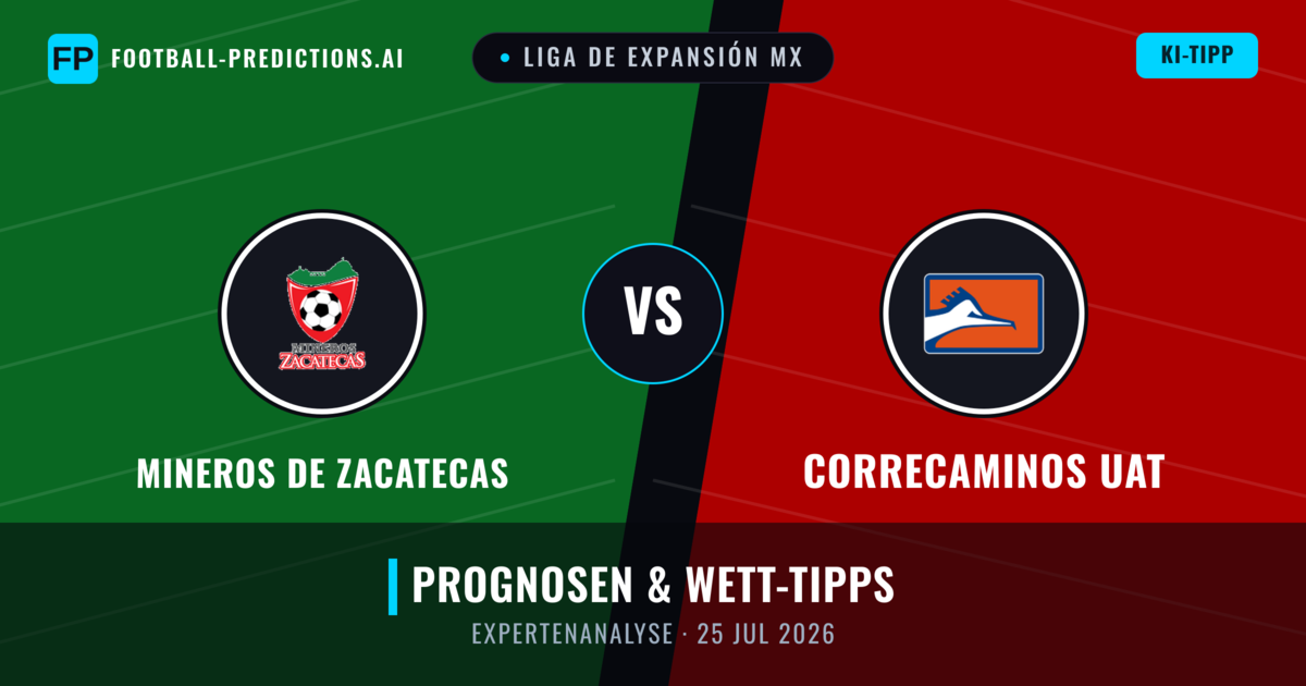 Mineros de Zacatecas vs Correcaminos UAT — Prognose und Spielvorschau