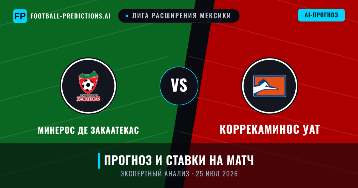 Минерос де Закаатекас – Коррекаминос Уат — прогноз и превью матча