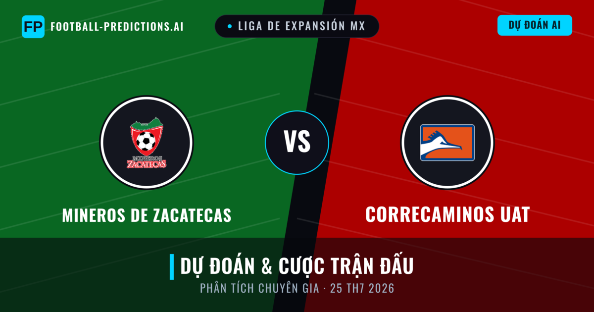 Mineros de Zacatecas vs Correcaminos UAT — dự đoán và xem trước trận đấu